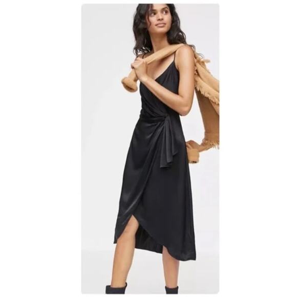 Anthropologie Dresses & Skirts - NWOT Anthropologie Giverny Dress Size 4 Black Sleeveless Midi Slip Dress